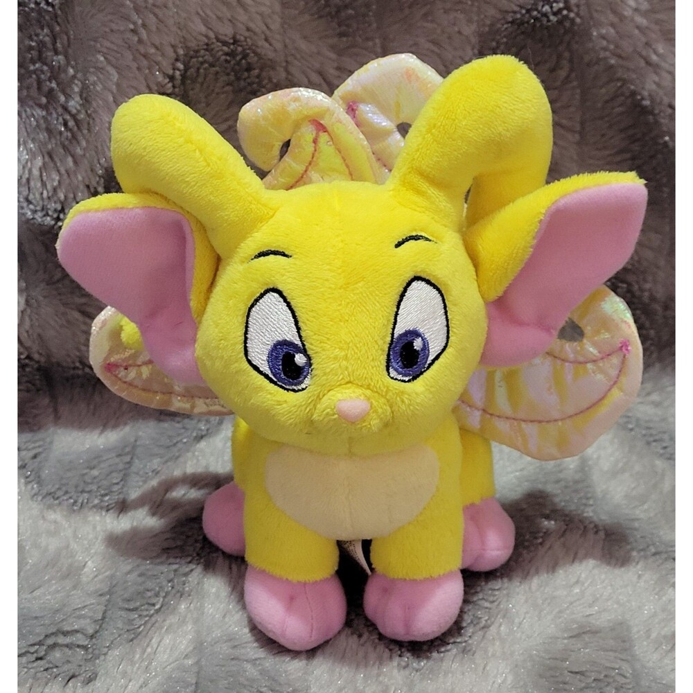 Neopets Yellow Faerie Acara Cat Plush Stuffed Animal Toy Jakks Pacific 6"